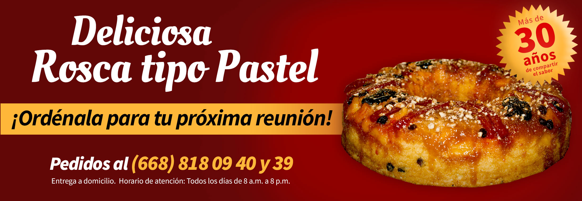 Rosca de Reyes | Rosca de Frutas tipo Pastel de Los Mochis, Sinaloa